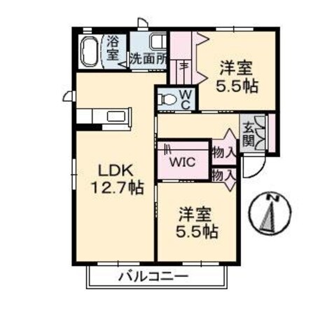 パティオ・ドュ・シャーメゾン　II棟の物件間取画像